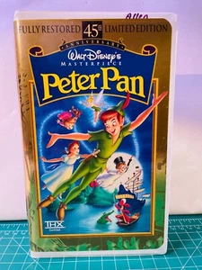 Peter Pan Disney VHS 1988 45th Anniversary Limited Edition Clam Shell - Picture 1 of 4