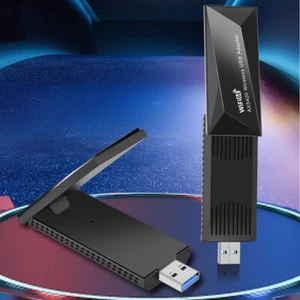 WiFi 6E USB WiFi Adapter USB 3.0 Tri-Band 2.4G 5G 6G USB WiFi Dongle Driver Free - Afbeelding 1 van 11