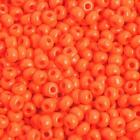 6/0 Opaque Orange Glass Seed Beads 40 Grams