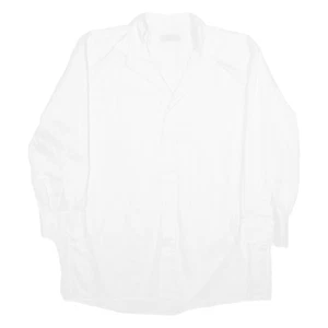 LINEA HB Mens Plain Shirt White Long Sleeve L - Picture 1 of 6