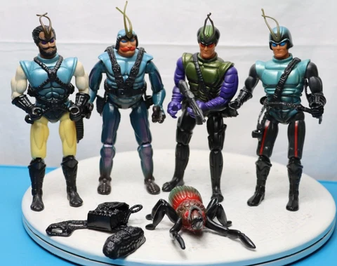 1984 Sectaurs Warriors of Symbion lot of 4 + Accessories Coleco Action Figures Cover