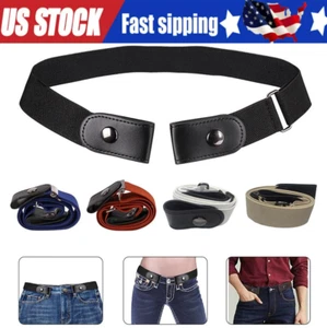 Men Women Buckle-free Elastic Invisible Waist Belt for Jeans No Bulge Hassle - Picture 1 of 15