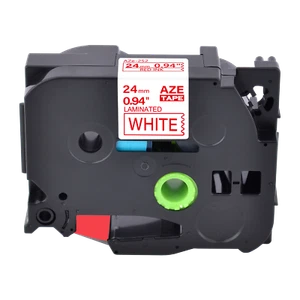 Cinta de etiqueta roja sobre blanca Brother P-Touch 0,94" TZ-252 TZe-252 compatible 1 pieza - Imagen 1 de 8