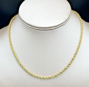 Cadena Cuerda Monet Vintage Tono Dorado Metal 18" Bien Hecha Firmada - Imagen 1 de 5