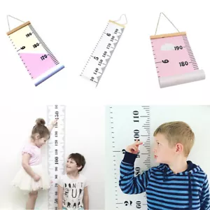 Kids Baby Growth Height Chart Ruler Wall Hanging Measure Child's Bedroom DecorDT - Picture 1 of 14