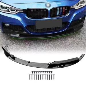 Fit For 2012-2018 BMW F30 3 Series M Sport Front Bumper Lip Spoiler Carbon Fiber - Picture 1 of 19