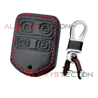 Car Key Fob Cover Leather Case Keychain Accessories for Ford Crown Focus Lincoln - Image 1 of 4