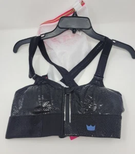 Shefit Ultimate Sport BH Fantom Schwarz Schlangenleder Muster XSmall Neu mit Tasche - Bild 1 von 5