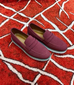 Mens Faux Suede Leather Slip on Loafer Rubber Sole Moccasins Training Shoes - Picture 1 of 22