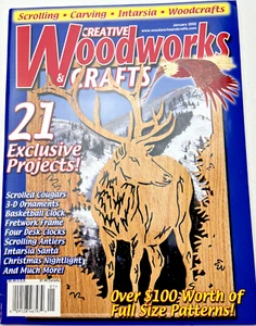 Scroll Saw Patterns Included! Creative Woodworks & Crafts Issue #82- 2002- NEW! - Picture 1 of 1