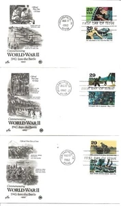 US Scott #2697A-J, First Day Covers 8/17/92 Indianapolis Pair World War II - Picture 1 of 2