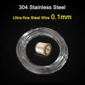0.1mm Steel Wire Line 304 Stainless Steel Very Fine Single Strand Fishing Line