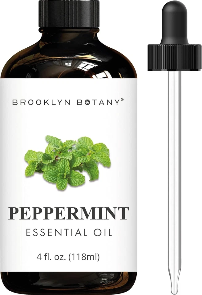 Brooklyn Botany Peppermint Essential Oil - Huge 4 Fl Oz - 100 Pure and Natural