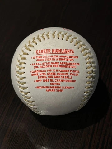 Ozzie Smith 1996 McDonald s Commemorative Baseballs St Louis Cardinals w/stand Cover