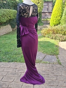 TEMPERLEY LONDON Silk Lace Gothic Magenta Pink Prom Dress UK 8 EU 36 US 4 SAMPLE - Picture 1 of 24