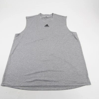 阿迪达斯无袖衬衫男式灰色全新无标签 — 第 1/4 张图片