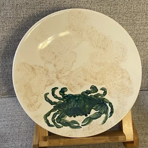 Maryland blaue Krabbe dekorativer Teller•Maritim Küste Crackle Glasur Wandkunst 10" - Bild 1 von 10