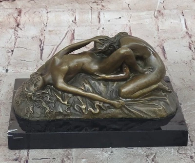 Figura Di Donne Nude Abbracciate MY HEARTS DESIRE Arte Erotica In Bronzo Fuso - Immagine 1 di 4