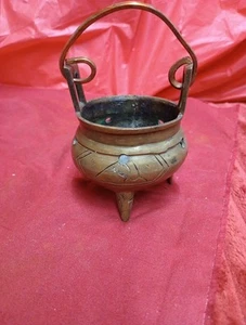 Antique Chinese Incense Burner Signed 3" Etched Motiff - Picture 1 of 3