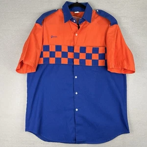 Quaker Racing Simpson Mechanic Shirt Mens Large Snap USA MADE Pocket “Junior” - Picture 1 of 16