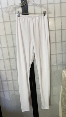 Warm Essentials by Cuddl Duds Mujer S Blanco Largo John Pijama Pantalón Leggings Foto 1 de 4