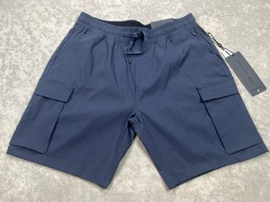 Pantalones Cortos de Carga Kenneth Cole Tech Jogger Elastizados Resistentes al Agua Tejidos Nylon Hierro Azul - Imagen 1 de 4