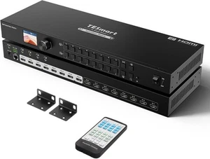 TESmart 8x8 Nahtloser HDMI-Matrix-Switch 1920x1080 60Hz Fernbedienung Audio NEU - Photo 1/7