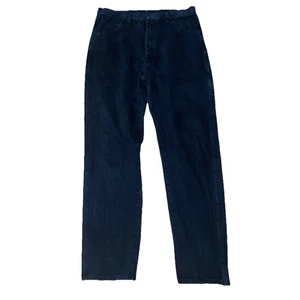 Rustler Men's 36x34 Jeans Black Denim Straight Leg Cotton Pants EUC - Picture 1 of 6