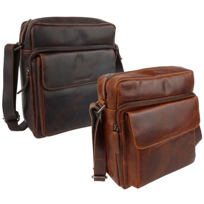 Rowallan of Scotland Mens Leather North South Cross Body Bag Trojan - Image 1 of 4