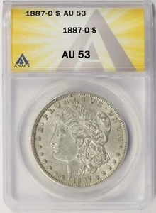 1887-O Morgan Silver Dollar $1 ANACS AU53 - Picture 1 of 4