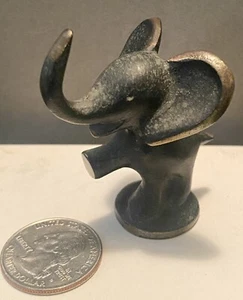 Vintage MCM Bronze Walter Bosse Herta Baller Elephant Trunk Up Figurine Austria - Picture 1 of 6