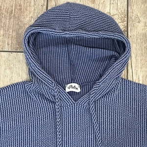 Pulse Hoodie Large Oversized Ribbed Hooded Sweatshirt Boutique Comfy Pull Over - Picture 1 of 10