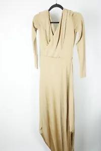 Giorgio Armani langes Kleid gold beige Polyamidmischung Gr. 2 US 38 BRANDNEU - Bild 1 von 5