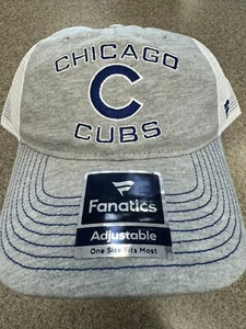 Fanatics Chicago Cubs Heather Gray White Mesh Cap Heather OSFM - Picture 1 of 7