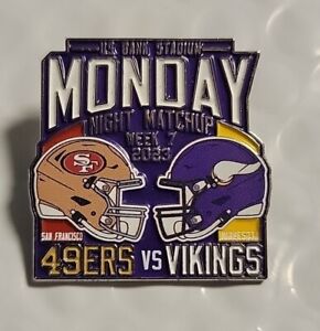 San Francisco 49ers Minnesota Vikings GAME DAY PIN 10/23/23 US Bank Stadium