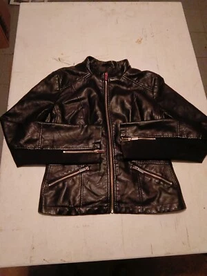 Chaqueta de cuero sintético para mujer New York and Company talla L NEGRA Foto 1 de 3