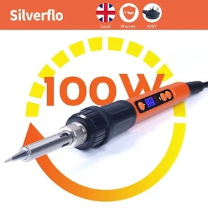 100W LCD Electric Soldering Iron Kit Adjustable Temp Welding Solder Irons Tool - Picture 1 of 6