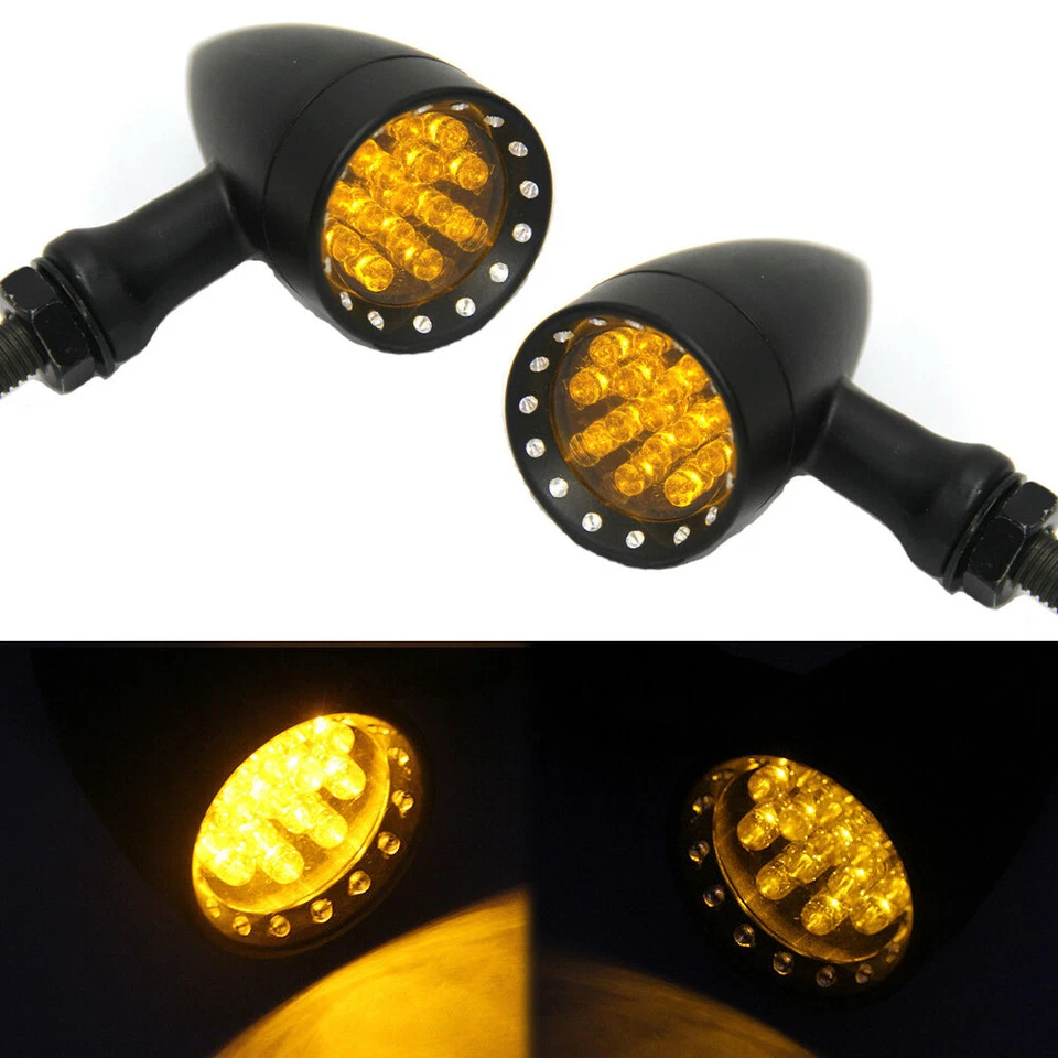 Motorcycle Bullet LED Turn Signal Light For Harley Davidson Sportster XL1200 883 - Image 1 of 4