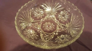 VINTAGE CRYSTAL CUT GLASS BOWL AMERICAN ELEGANT 40-50-60s GLASSWARE FRUIT BOWL - Picture 1 of 4