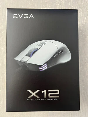 WHITE -EVGA X12 Gaming Mouse, 8k, Wired  - Image 1 of 3