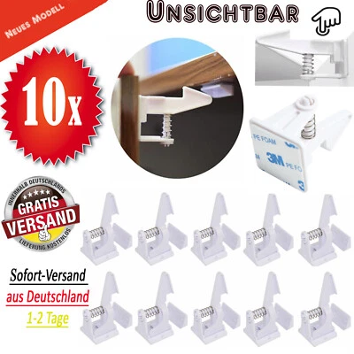 BONN-DESIGN ▀▀ 10x Kindersicherung Schubladensicherung Schrankschloss Schranksicherung NEU▀▀