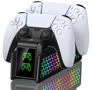 PS5 Controller Charger Dual Fast Charging Dock for Sony Playstation DualSense 5 - Picture 1 of 8
