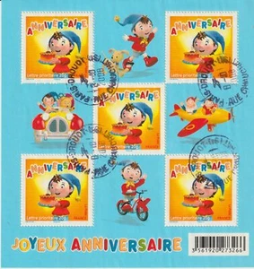 2008 France Stamps Greetings - Comics 1 BF Used MF123850 - Picture 1 of 1