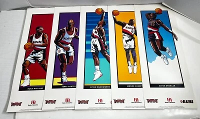 Set of 5 VTG 1992 Playmakers Limited Edition Prints Portland Trailblazers - Image 1 of 4