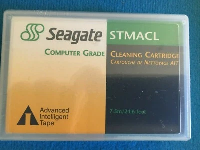 NEW 1/PK SEAGATE AIT 7.5m 8mm Tape Head Cleaning Cartridge P/N:  STMACL - Image 1 of 2