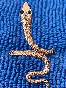 Gold tone snake ring size 6 - Picture 1 of 2