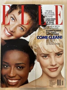 ELLE March 1994 Avalon Lorraine Pascale Jaime Rishar Like New But W/ Cover Flaws - Picture 1 of 4