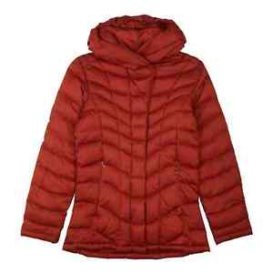 Patagonia Jacket Size M Orange Puffer Downtown Loft Goose Down Quilted Womens