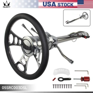 28'' Tilt AT Automatic Steering Column GM Universal + 14'' 9 Bolt Steering Wheel - Picture 1 of 10