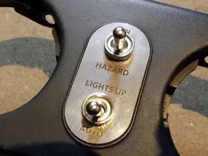 Hazard headlamp popup toggle switch Mazda MX-5 mk1 JASS vintage polished s/s MX5 - Picture 1 of 3